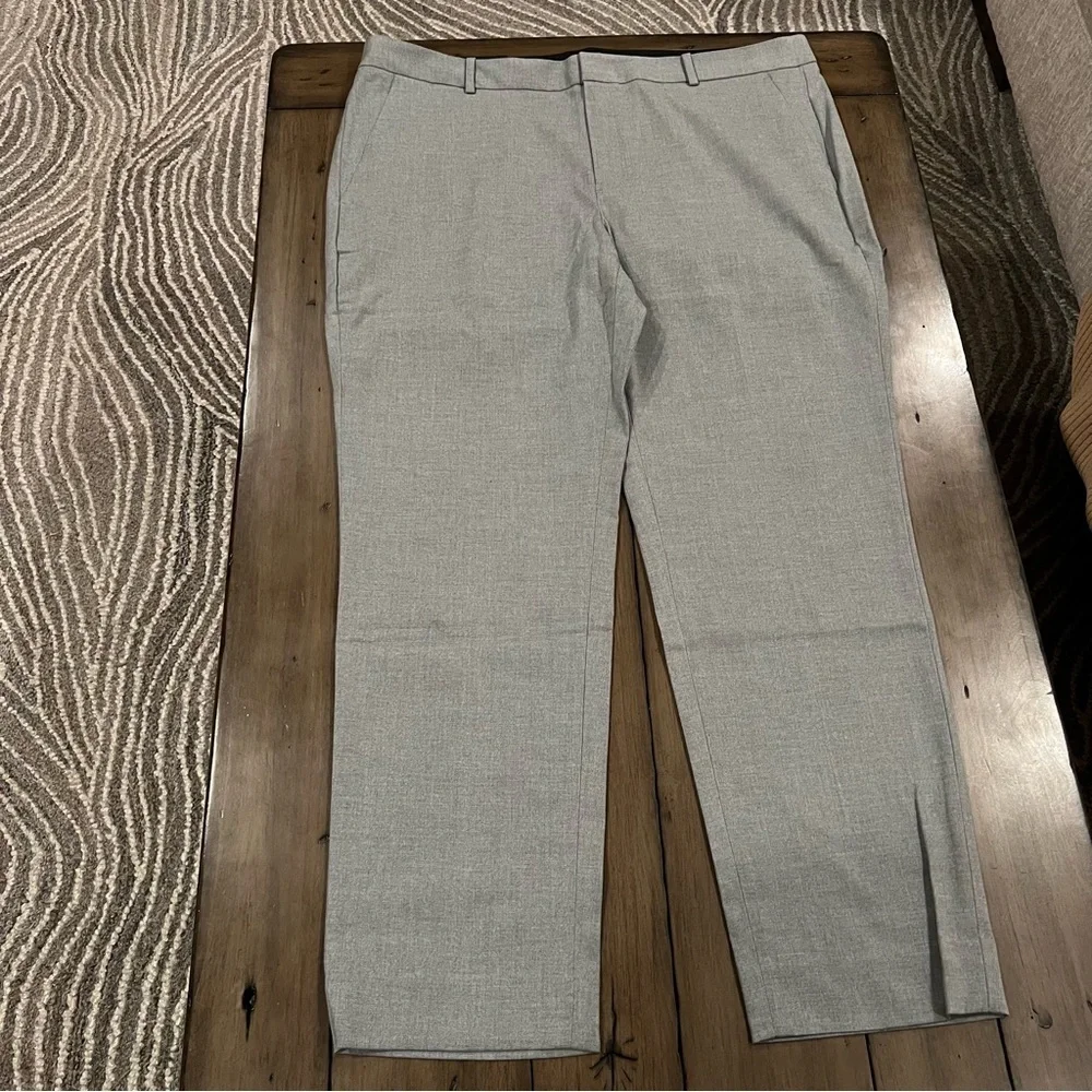 New Banana Republic Grey Heather Ryan pant Size 18 16 Slim Fit straight leg BR28 - Picture 15 of 15